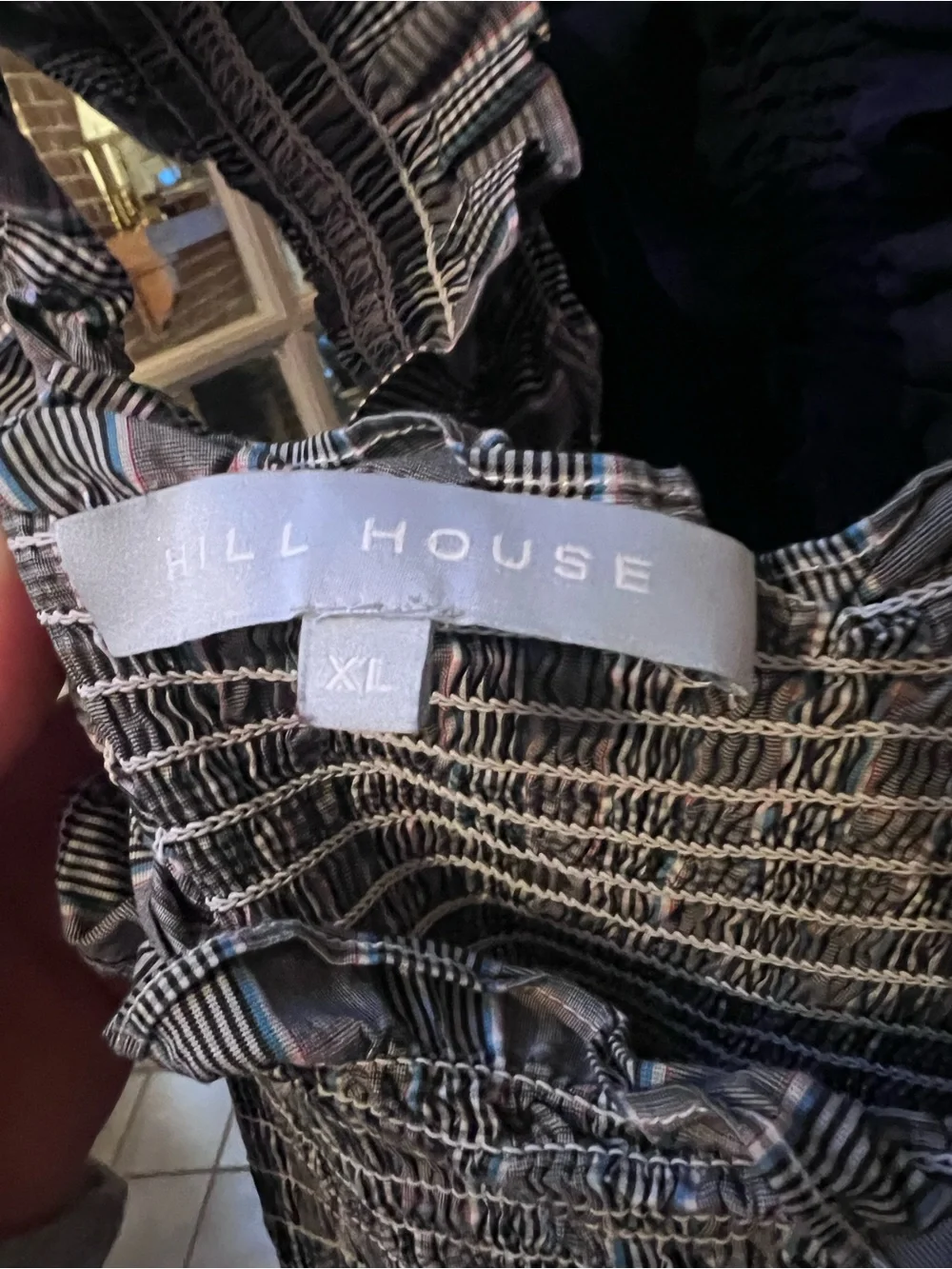 Hill House Ellie Nap Dress - Blue Plaid - XL - Picture 3 of 3